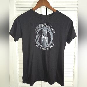 Wednesday Short Sleeve Crewneck Black Adams Family Shirt Sz 10/12